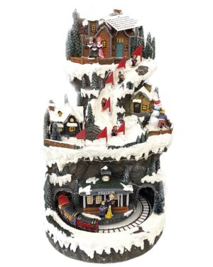 IL MONDO DEI CARILLON SCENA DI MONTAGNA ILLUMINATA