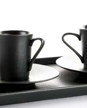 WEISSESTAL SET 6 TAZZE CAFFE C/P TERREA BLACK