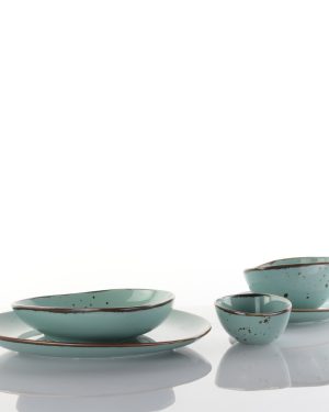 WEISSESTAL SERVIZIO 18 PEZZI TAVOLA AQUA TIFFANY