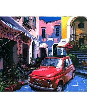 QUADRO SU TELA 50 X 70 VEDUTA DI NAPOLI