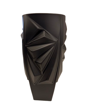 CRISTALLERIA DI CORTE ICEBERG VASO NERO