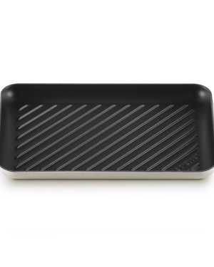 LE CREUSET Grill rettangolare Tradition in ghisa vetrificata meringue