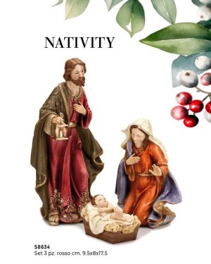 FADE NATIVITY SET 3 PEZZI ROSSO