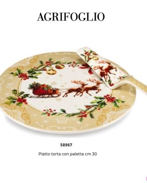 FADE PIATTO TORTA CON PALA AGRIFOGLIO