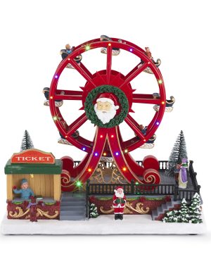 HENRIETTE VILLAGGIO CON RUOTA PANORAMICA LUCI MUSICA MOVIMENTI