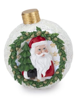 HENRIETTE SFERA BABBO NATALE BIANCO PERLA 25