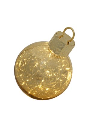 HENRIETTE SFERA IN VETRO DORATO CON LUCE 20