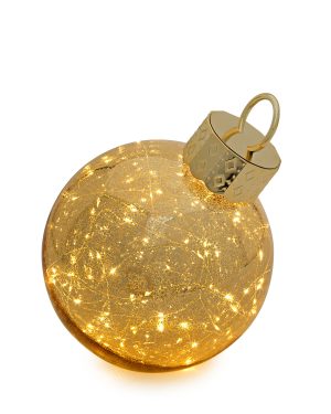 HENRIETTE SFERA IN VETRO DORATO CON LUCE 25