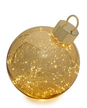 HENRIETTE SFERA IN VETRO DORATO CON LUCE 30