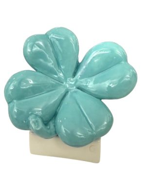 MACRI SCULTURA IL QUADRIFOGLIO CELESTE