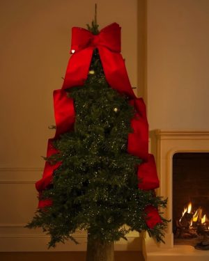 PUNTALE/FIOCCO VELLUTO ROSSO DA 3 METRI