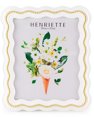 HENRIETTE CORNICE COLLIER BIANCA/ORO GRANDE