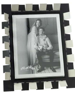 ARTI E MESTIERI Portafoto Vertigo maxi avorio e nero