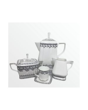 VALENTINO HOME LACE NERO 6 TAZZE TE