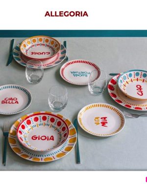 DOMINO SERVIZIO 18 PEZZI TAVOLA ALLEGORIA