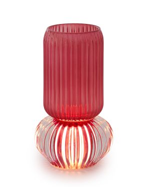 HENRIETTE VASO ROSSO C/LUCE LED LUMINESCENCE