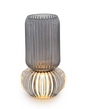 HENRIETTE VASO GRIGIO C/LUCE LED LUMINESCENCE