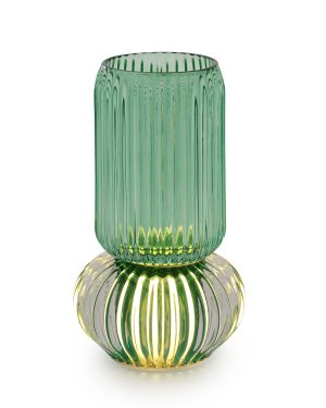 HENRIETTE VASO VERDE C/LUCE LED LUMINESCENCE