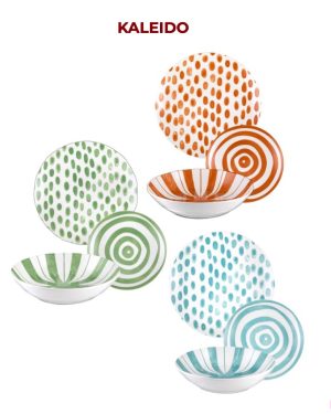 DOMINO SERVIZIO 18 PEZZI TAVOLA KALEIDO