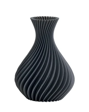 MELAVERDE VASO SPIRALE GRIGIO GLITTER