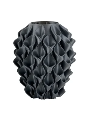 MELAVERDE VASO FIORE GRIGIO GLITTER