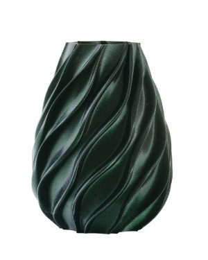 MELAVERDE VASO TWIST VERDE GLITTER