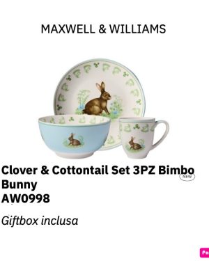 CLOVER & COTTONTAIL SET 3 PEZZI BUNNY