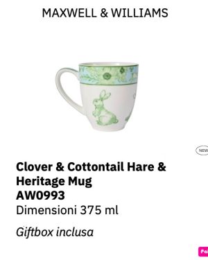CLOVER & COTTONTAIL HARE & HERITAGE MUG
