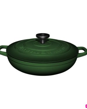 CAST IRON TEGAME BASSO BRAISER 27 CM VERDE