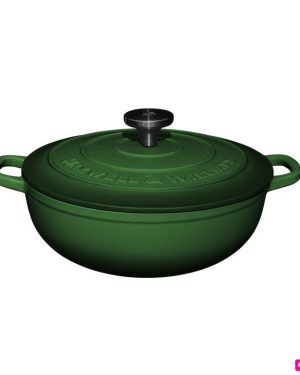 CAST IRON CASSERUOLA ROTONDA GHISA VERDE 26 CM