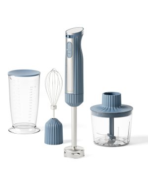 GUZZINI FRULLATORE A IMMERSIONE CON ACCESSORI (FRUSTA, BICCHIERE, TRITATUTTO) BLU NAVY " SOUS CHEF "