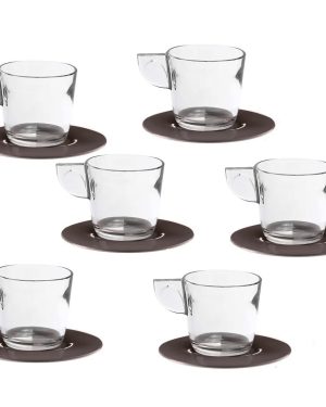 OMADA SET 6 TAZZE CAFFE LINEA EATPOP TORTORA