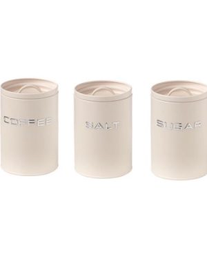 EVVIVA SET 3 BARATTOLI VINTAGE AVORIO