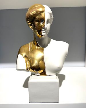 SBORDONE BUSTO VENERE CON VENATURE COLATA ORO