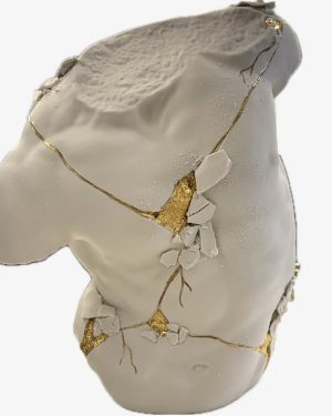 SBORDONE TORSO ERCOLE CON VENATURE ORO