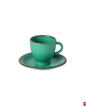 CASAFINA SET 6 TAZZE CAFFE CON PIATTINO POSITANO ALOE