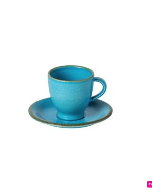 CASAFINA SET 6 TAZZE CAFFE CON PIATTINO POSITANO CYAN