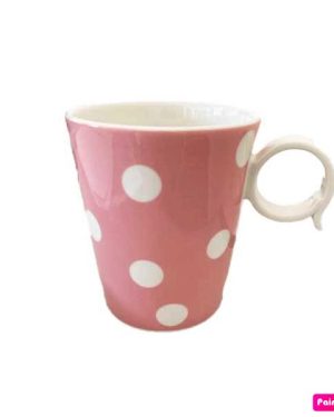 LIVELLARA MUG FRESHNESS DOTS PINK TOFFEE
