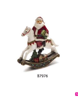 BRUCO BABBO NATALE SU CAVALLO A DONDOLO