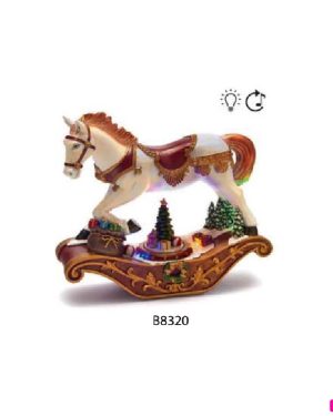 BRUCO CAVALLO A DONDOLO ANIMATO MUSICALE LUCI