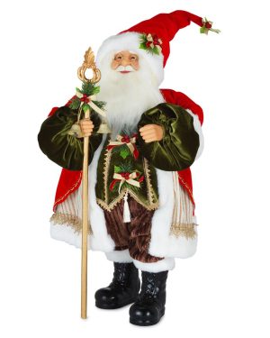 HENRIETTE BABBO NATALE CON SCETTRO H 63 ROSSO